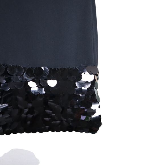 Crosby By Mollie Burch Womens Sequin Trim Tank Blouse Size Small Black Party Zip - Picture 6 of 11